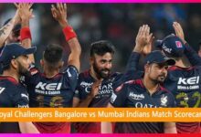 Royal Challengers Bangalore vs Mumbai Indians Match Scorecard