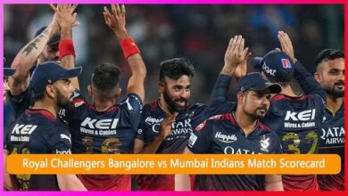 Royal Challengers Bangalore vs Mumbai Indians Match Scorecard